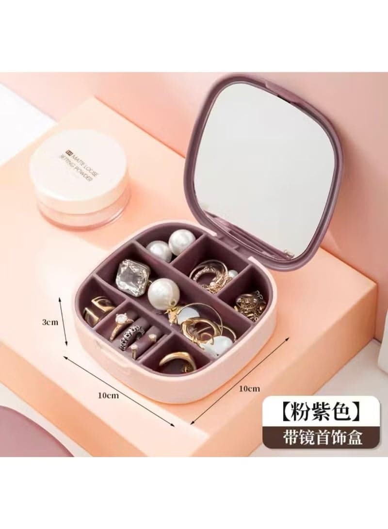 Jewelry & Accessories Organizer with Mirror – Elegant Multi-Compartment Storage Box for Rings, Bracelets, Necklaces & Earrings Jewellery Organizers (3)