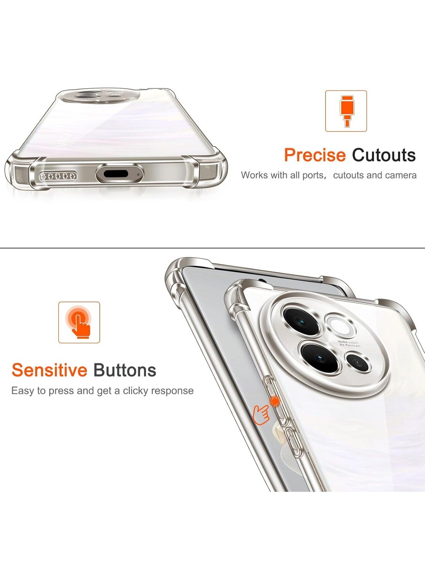 Transparent Shockproof Case Compatible with Vivo V40 Lite Cases & Covers (3)