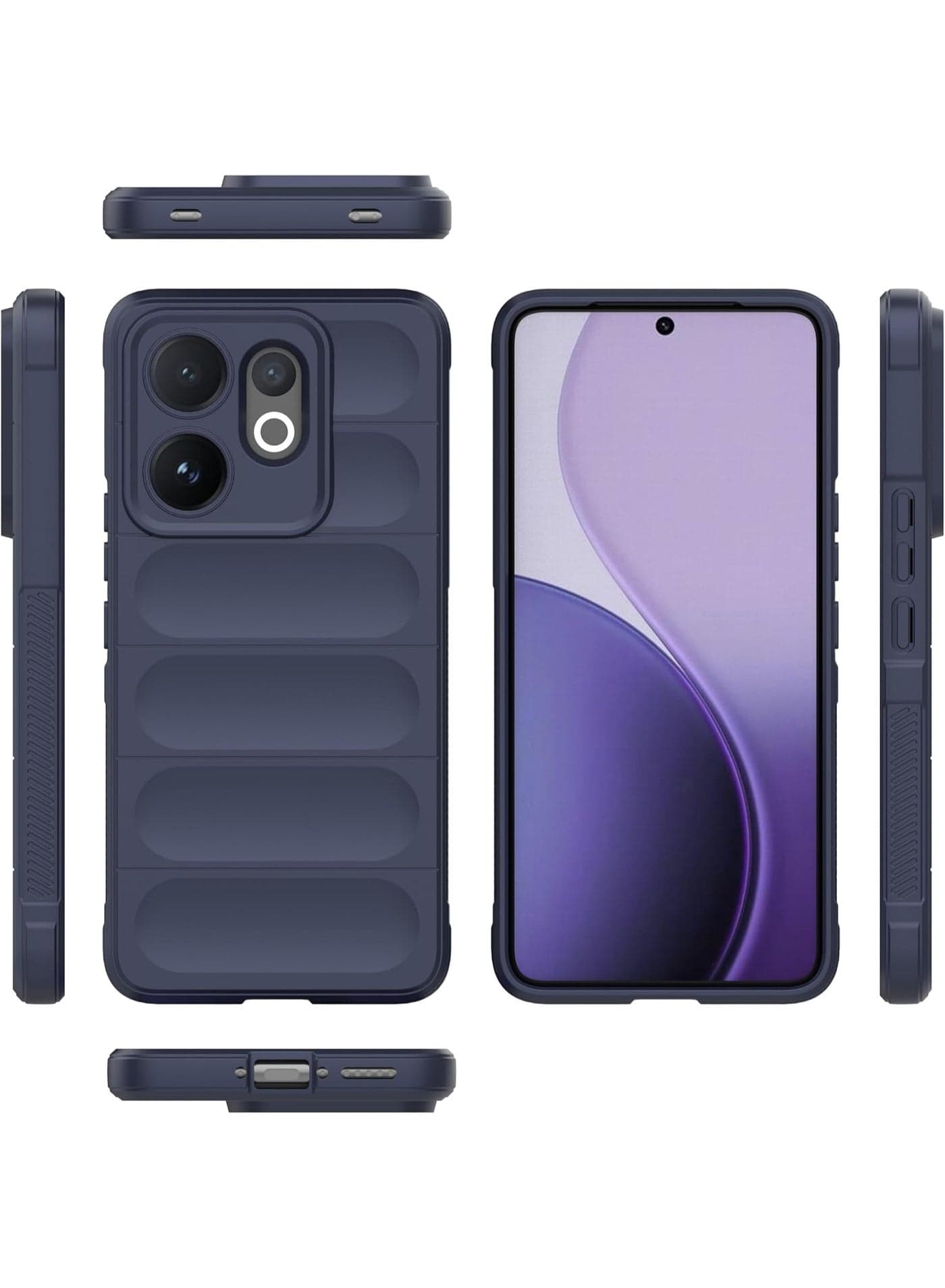 GOLDEN MASK Compatible With Vivo V60 Magic Case ShockProof (Dark Blue) Cases & Covers (٨)