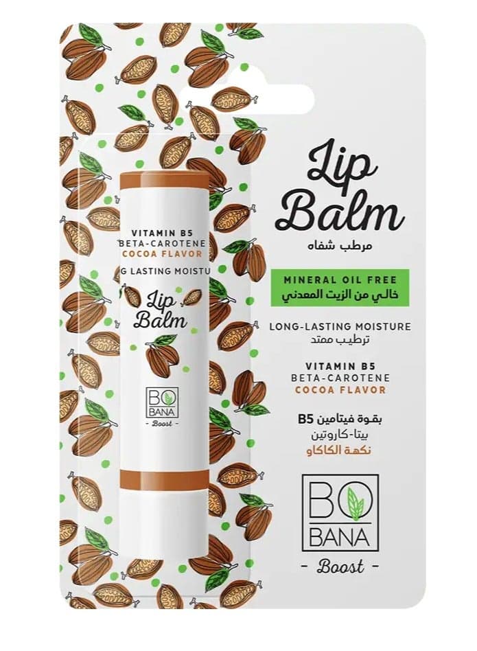 BOBANA LIP BALM COCOA FLAVOR + VIT B5 4.8GM Lip Balms & Butters