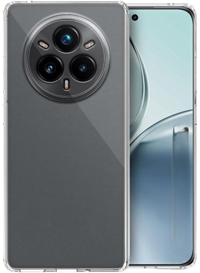 Case Compatible with Realme 14 PRO Plus 5G / Realme 14 PRO Plus 5G, Case Crystal Clear Soft TPU Gel Case Flexible Silicone Anti-Scratch Camera Protection Transparent TPU Cover - Clear (٥)