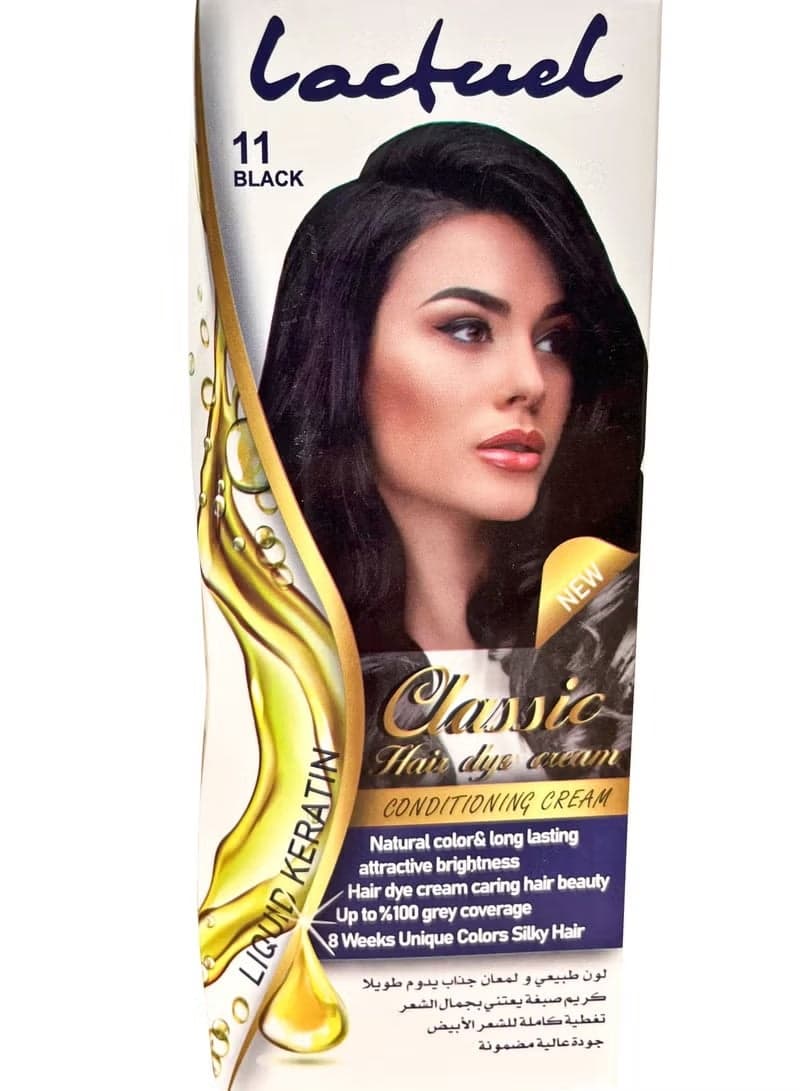 Lactuel Classic Hair Dye Conditioning Cream 11 Black 100 Ml Chemical Hair Dyes