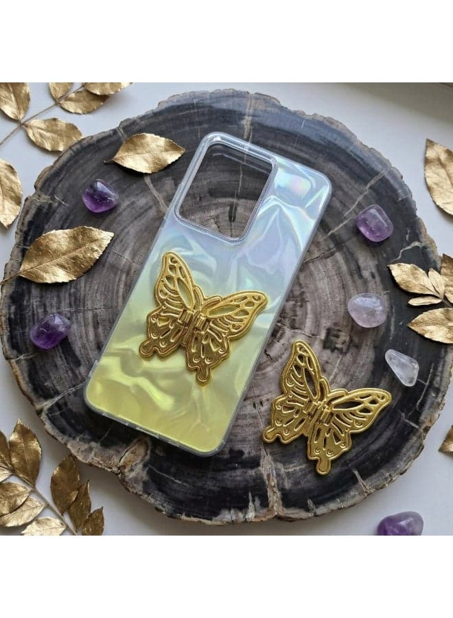 A colorful, Transparent Crystal Case Compatible With Oppo A5 / Oppo A5 Pro Shockproof And Scratch-Resistant, Featuring On Him A Butterfly Design And A Built-in Stand. A Fantastic Choice for Girls And Women. (5)
