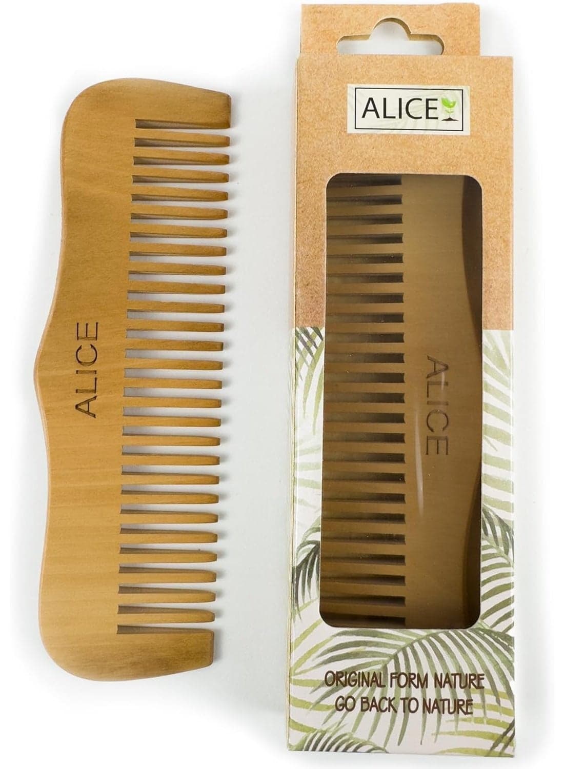 Alice Wooden Hair Comb – Made from Natural Wood – Anti-Frizz, Gentle on Scalp – Eco-Friendly Design for Daily Use Hair Brushes