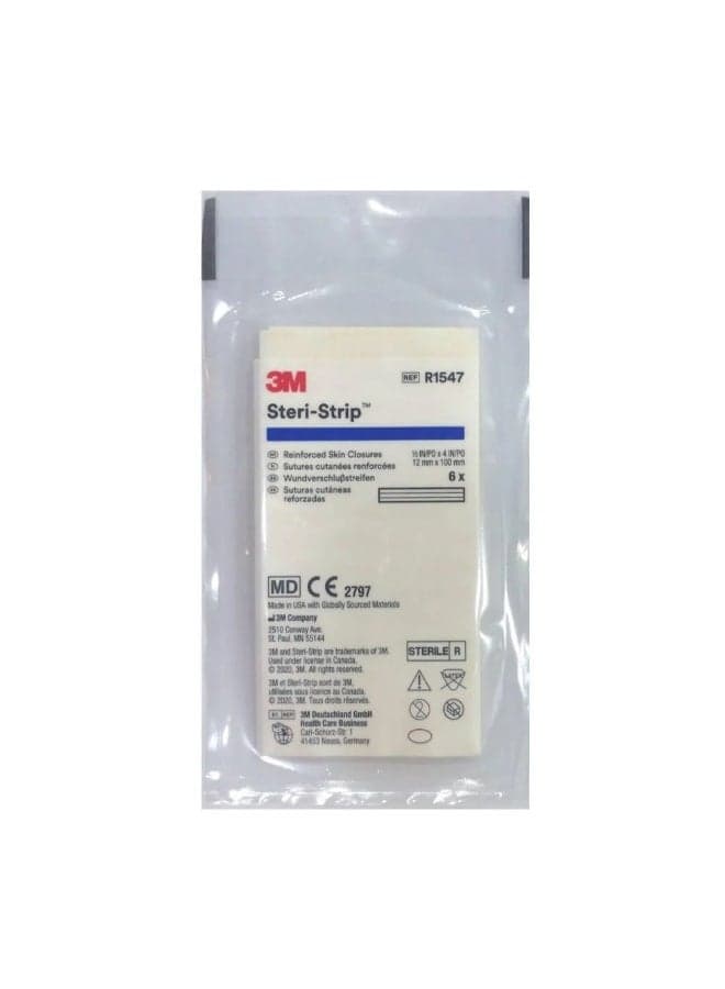 3M Reinforced Skin Closures – Wound Closure Strips – Suture Alternative – Pack of 6 Bandages & Gauze