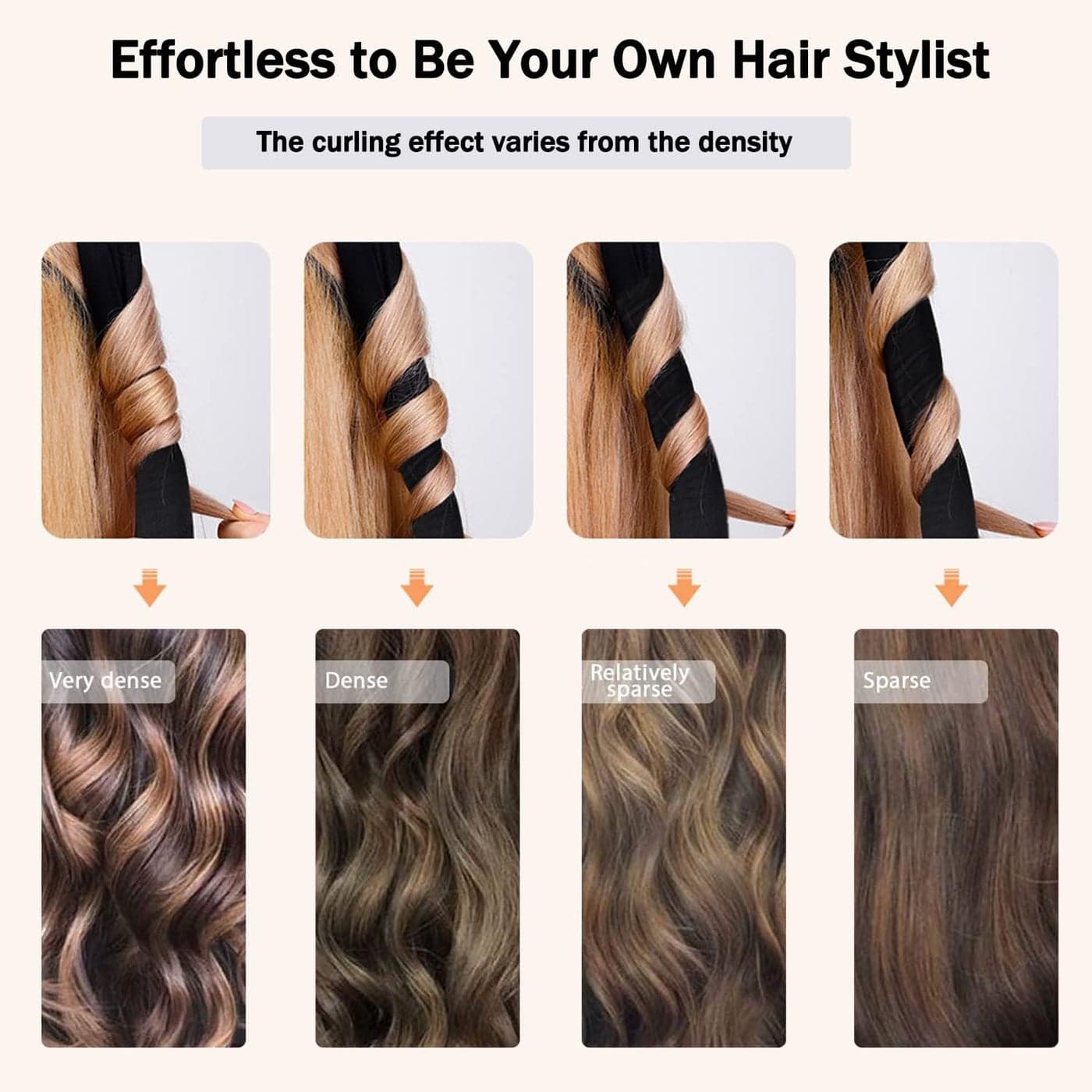 Heatless Curling Rod Headband, No Heat Curl Set with Hair Clips and Scrunchie... Hair Rollers (4)