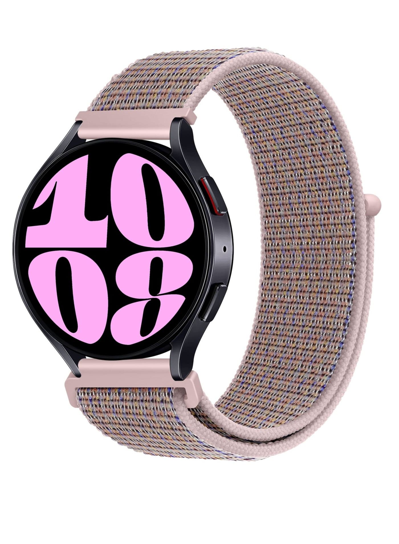 Comfort Canvas Woven Nylon Sport Band for Samsung Galaxy Watch 46mm/Gear S3 Frontier/Huawei Watch GT2/Magic Honor 2/Fossil/22mm Watches (pink sand) Smartwatch Bands