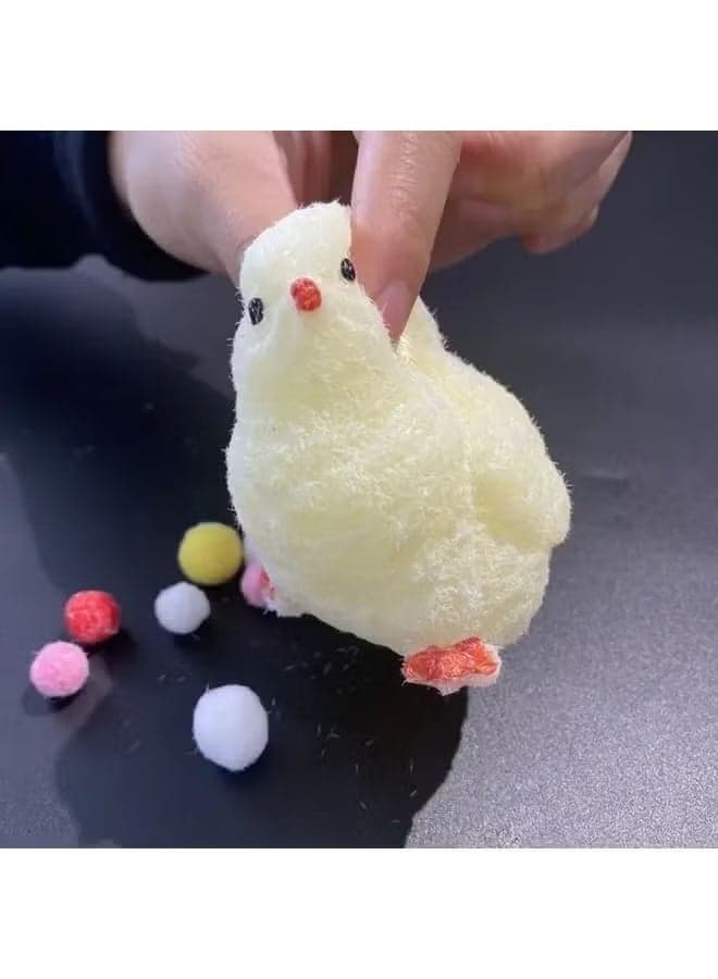 Yellow Elastic Rubber Squeeze Chick Toy for Relaxation Sensory Unwind Stress Relief Gift Squishy Toys (٤)