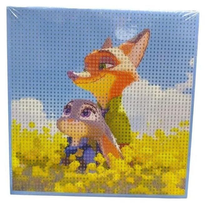Diamond Painting Kit for Kids to Develop Concentration and Patience Skills and Improve Hand-eye Coordination 20 x 20 cm (Zootopia) Drawing & Painting Supplies