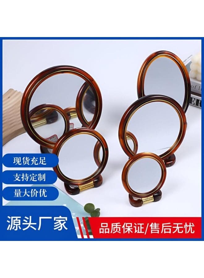 Small 5.5 Inch Oval Double Sided Tabletop Vanity Mirror with 1X and 5X Magnifying Mirror, 360 Degree Swivel Cosmetic Makeup Mirror, High Definition Beauty Mirror with Sturdy Stand for Dressing Table, Bathroom, Bedroom, Barber Shop and Salon (6)