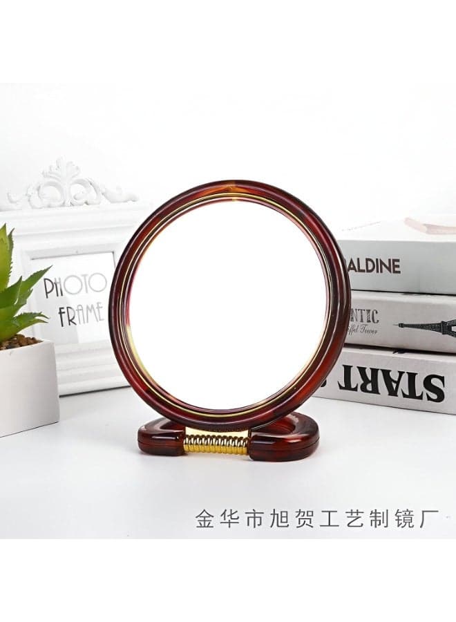Small 5.5 Inch Oval Double Sided Tabletop Vanity Mirror with 1X and 5X Magnifying Mirror, 360 Degree Swivel Cosmetic Makeup Mirror, High Definition Beauty Mirror with Sturdy Stand for Dressing Table, Bathroom, Bedroom, Barber Shop and Salon (2)