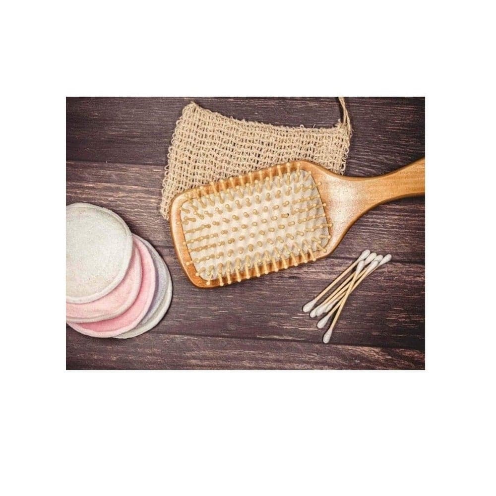 Natural Wooden Bamboo Hair Brush for Detangling and Scalp Massage for Long Curly Short Thick Hair for Women Kids Men Hair Combs (٩)