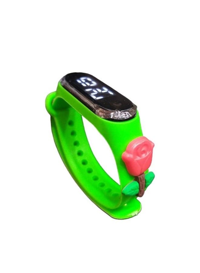 Digital Watch Touch for Boys & Girls & Yoth Rubber Strap With a Fun and Attractive Design (Rose) Green Women's Wrist Watches