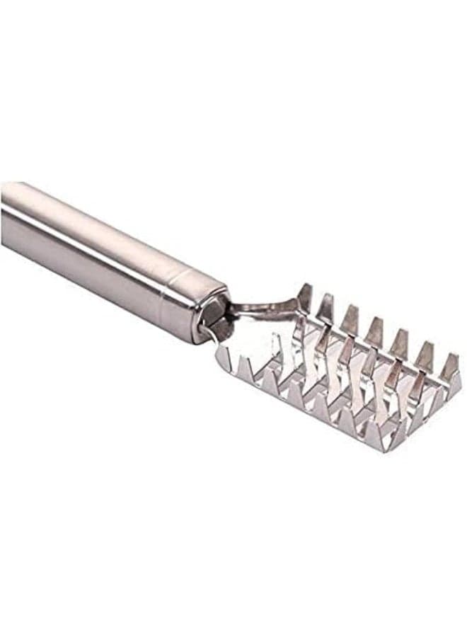 Fish Scaler Sawtooth Scale Remover Scraper Cleaner Brush Shaver Remover Skin Peeler Fish Tools Kitchen HP5-32 Hand Scrapers (٢)