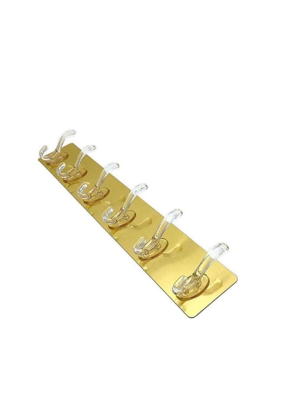 Hangers 6 Hook Transparent Elastic Double Face Adhesive Premium Silicone Multi Use Muiticolour