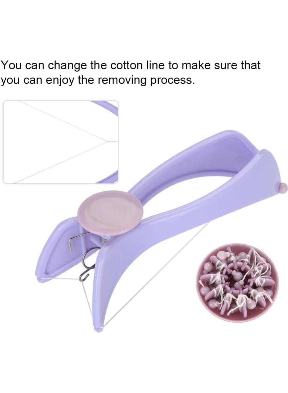 🪒Eyebrow, Face and Body Hair Remover for Women Eyebrow, Face and Body Hair Removal System Kit with Eyebrow Tweezers, Threading Hair Remover for Women Personal Care (5)