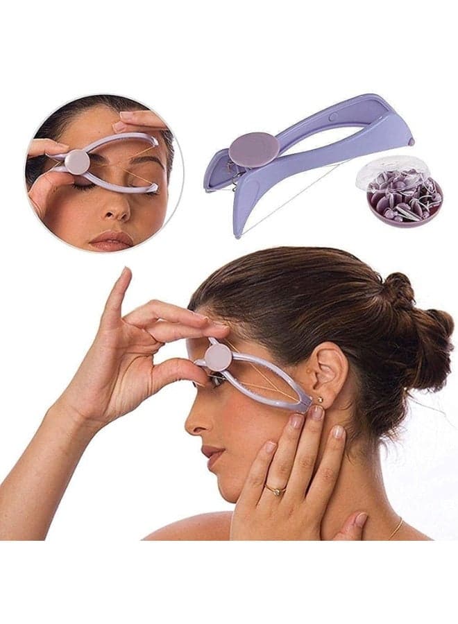 🪒Eyebrow, Face and Body Hair Remover for Women Eyebrow, Face and Body Hair Removal System Kit with Eyebrow Tweezers, Threading Hair Remover for Women Personal Care