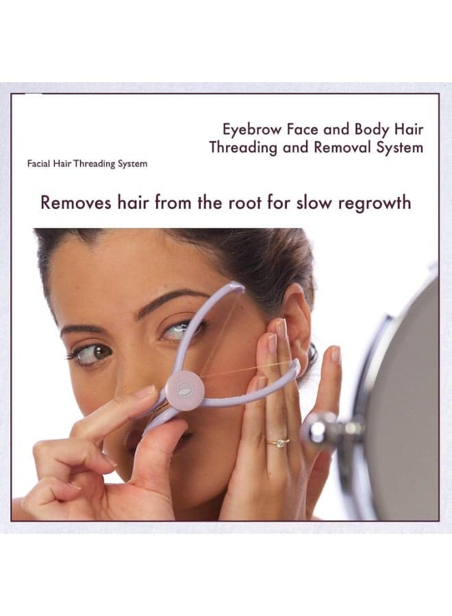 🪒Eyebrow, Face and Body Hair Remover for Women Eyebrow, Face and Body Hair Removal System Kit with Eyebrow Tweezers, Threading Hair Remover for Women Personal Care (10)