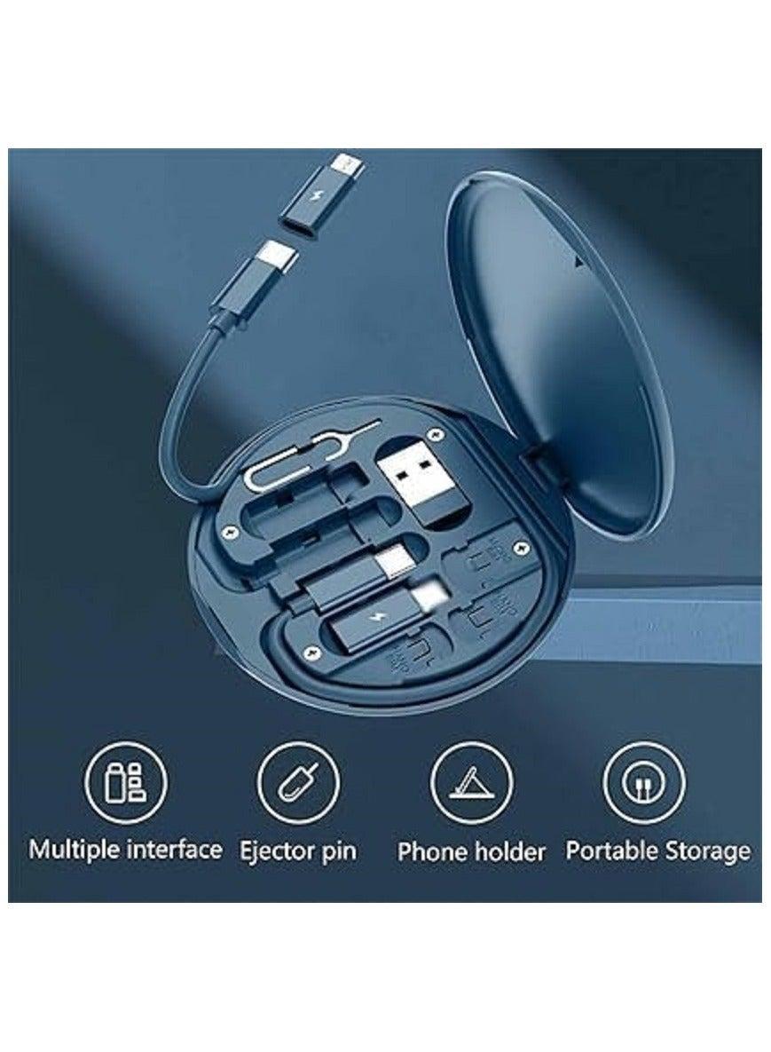 Data Cable Adapter Kit in Storage Box - USB C to Micro USB/Lightning/USB A Converter Head Adapter with SIM Card Slot and SIM Pin (4)