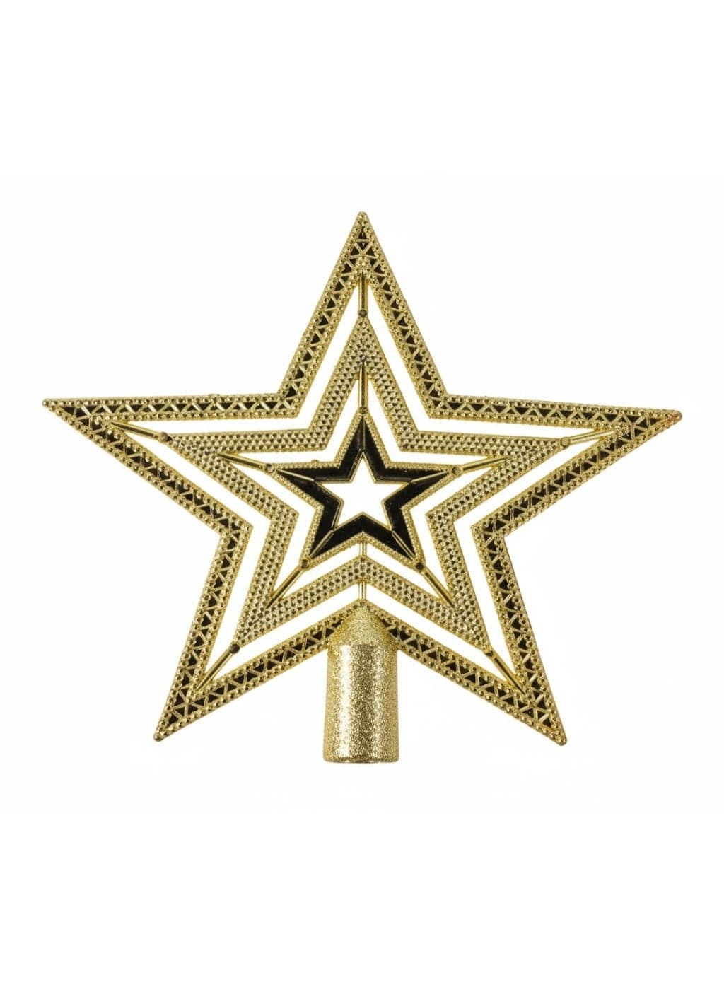 Golden Medium Star Ornament – Elegant Festive Decorative Piece for Tree & Home Décor Home Decor Ornaments