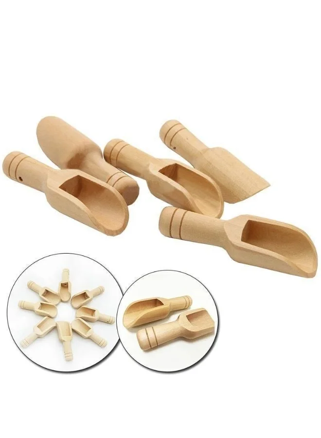 Wooden spice spoon set – teaspoons for spices, salt, pepper, and herbs – natural wood kitchen spoons for spice jars (2)