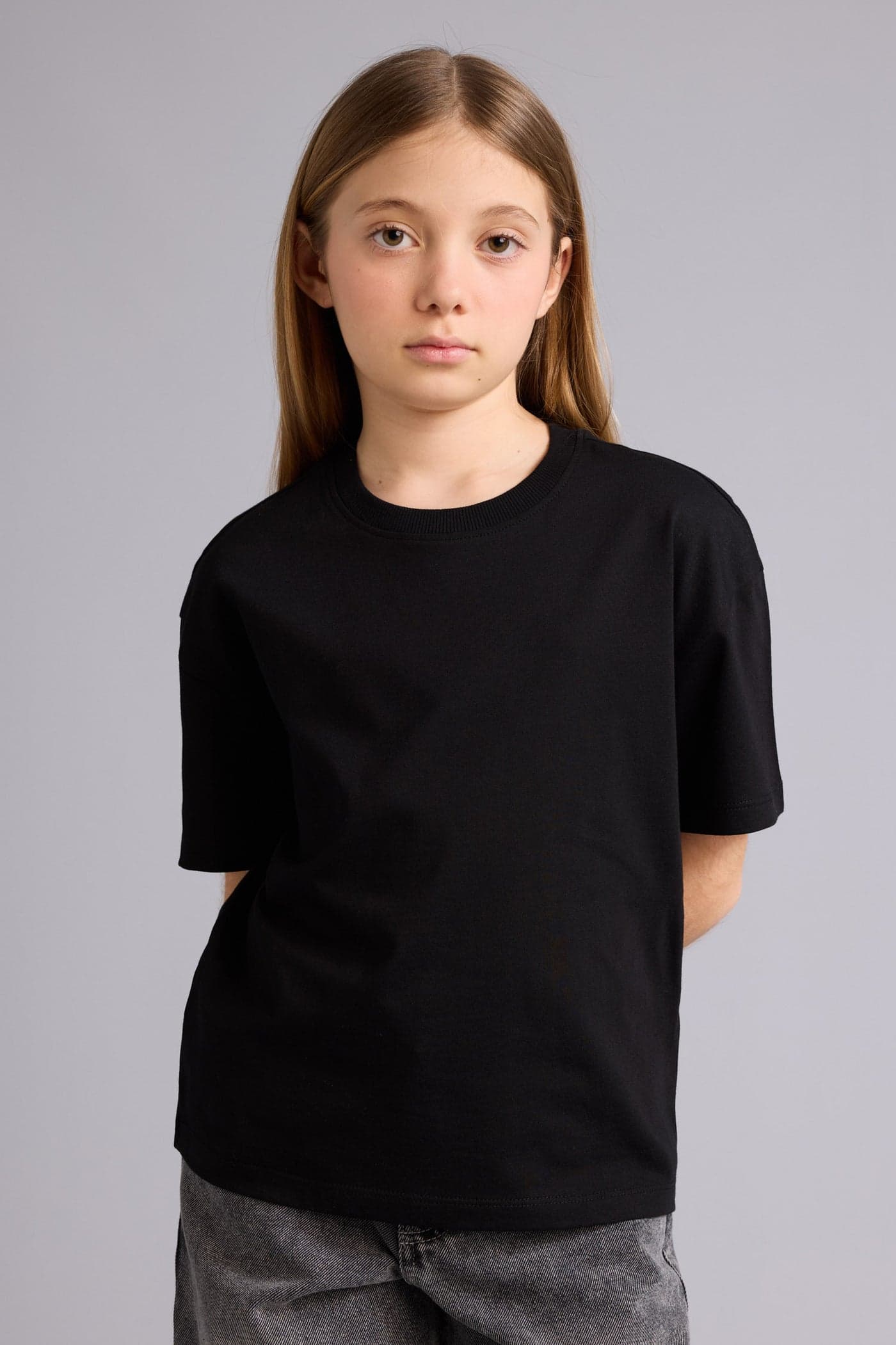 Black Girl Girl Relax Fit Crew Neck Short Sleeve T-Shirt Casual Girls' Tops & Tees (٣)