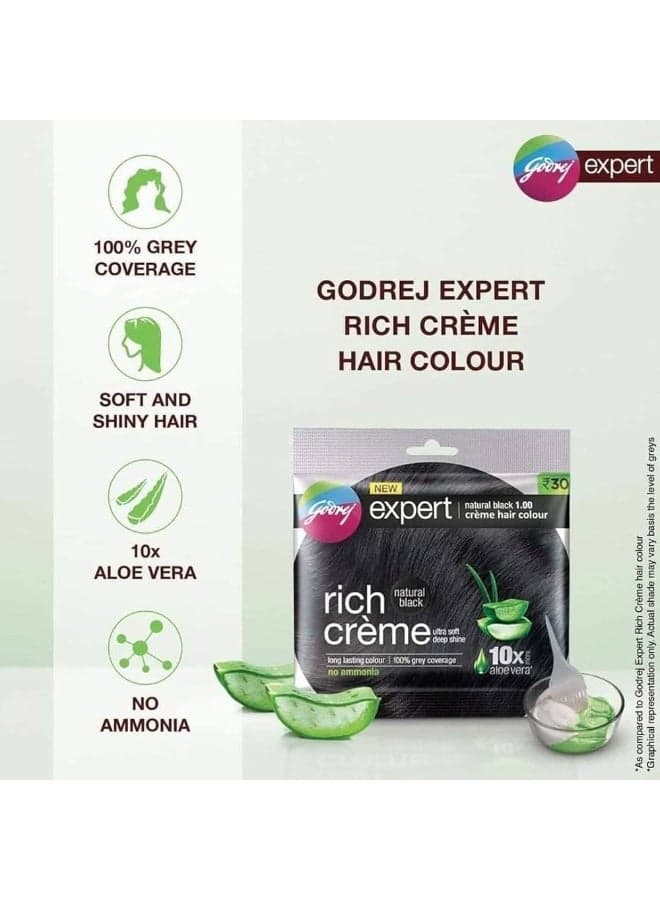Godrej Expert Rich Crème Hair Color – Natural Black Chemical Hair Dyes (٣)