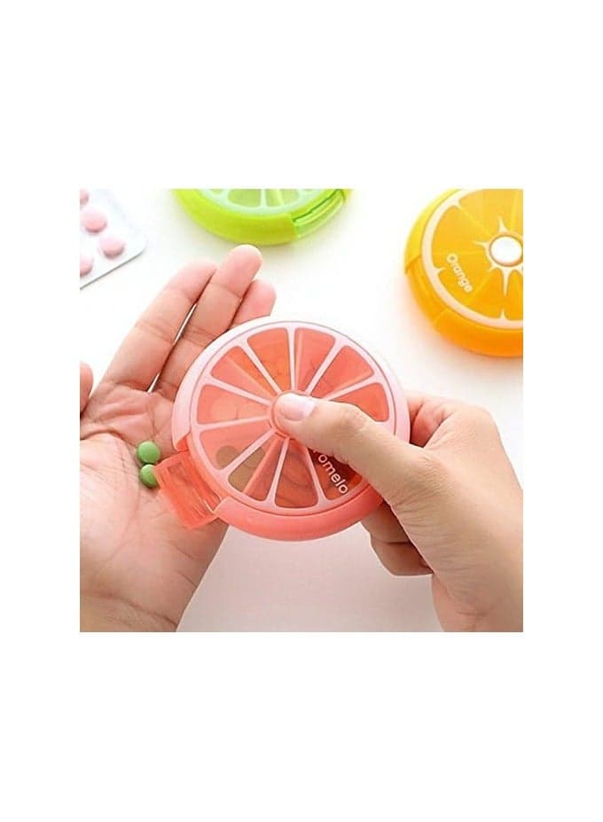 Weekly 7 compartments large medicine pill organizer-PINK Pill Cases & Splitters (10)