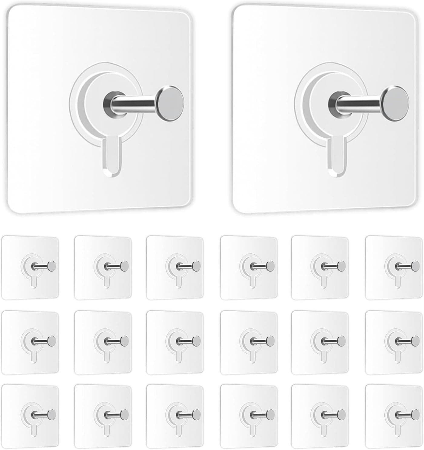 Wall Hanging Hooks for Wall Without Drilling, 10 Pack Self Adhesive Hooks for... (٩)