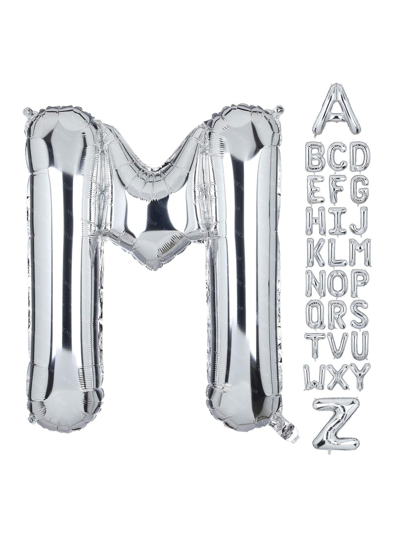Balloon Foil Balloon - Mcolour - Letter M - Medium Size - Silver