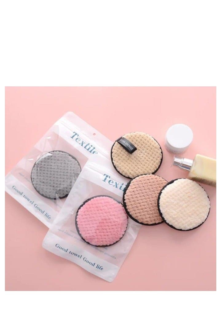 Reusable makeup remover pads remove makeup easily. Make Up Sponges (٢)