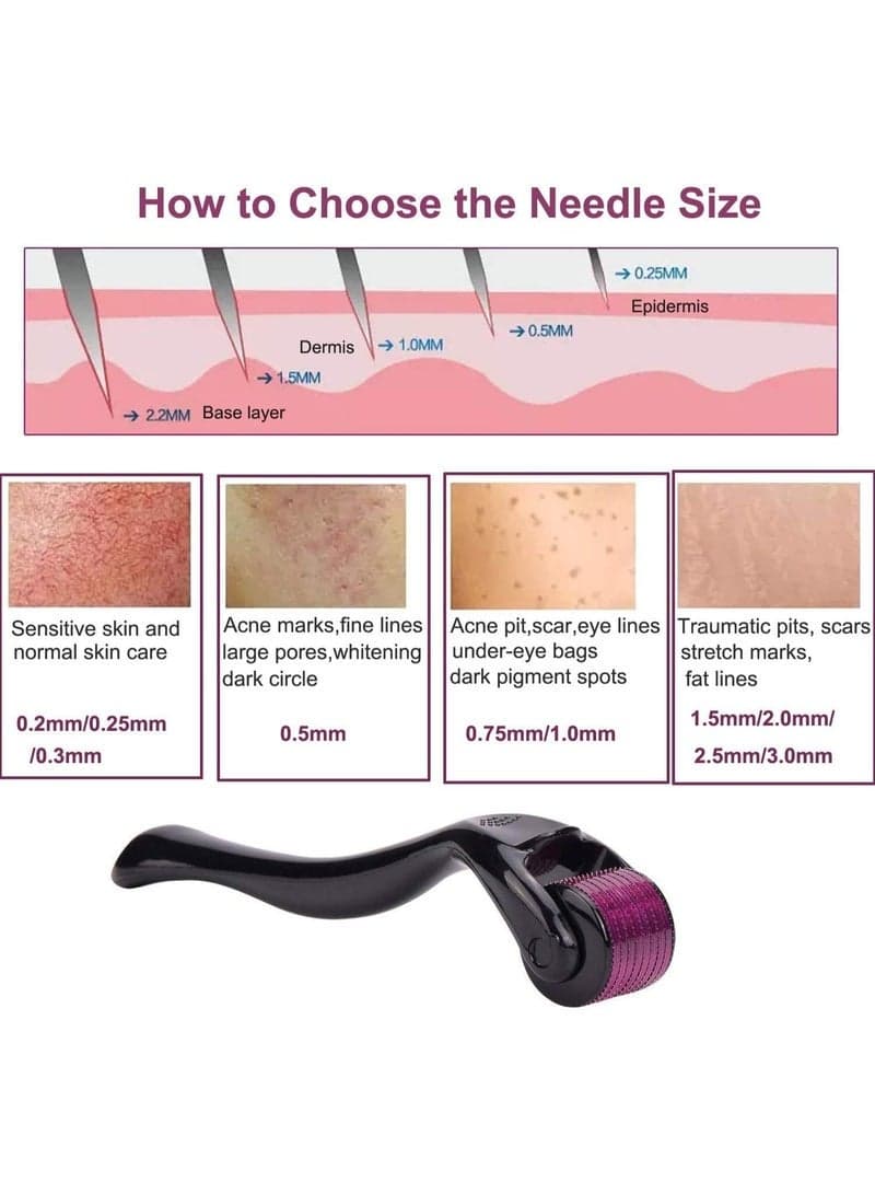 1.00mm Needles To Remove Dark Spots And Tighten Skin Daily Routine For Hair And Skin Care Face Massagers & Rollers (٦)
