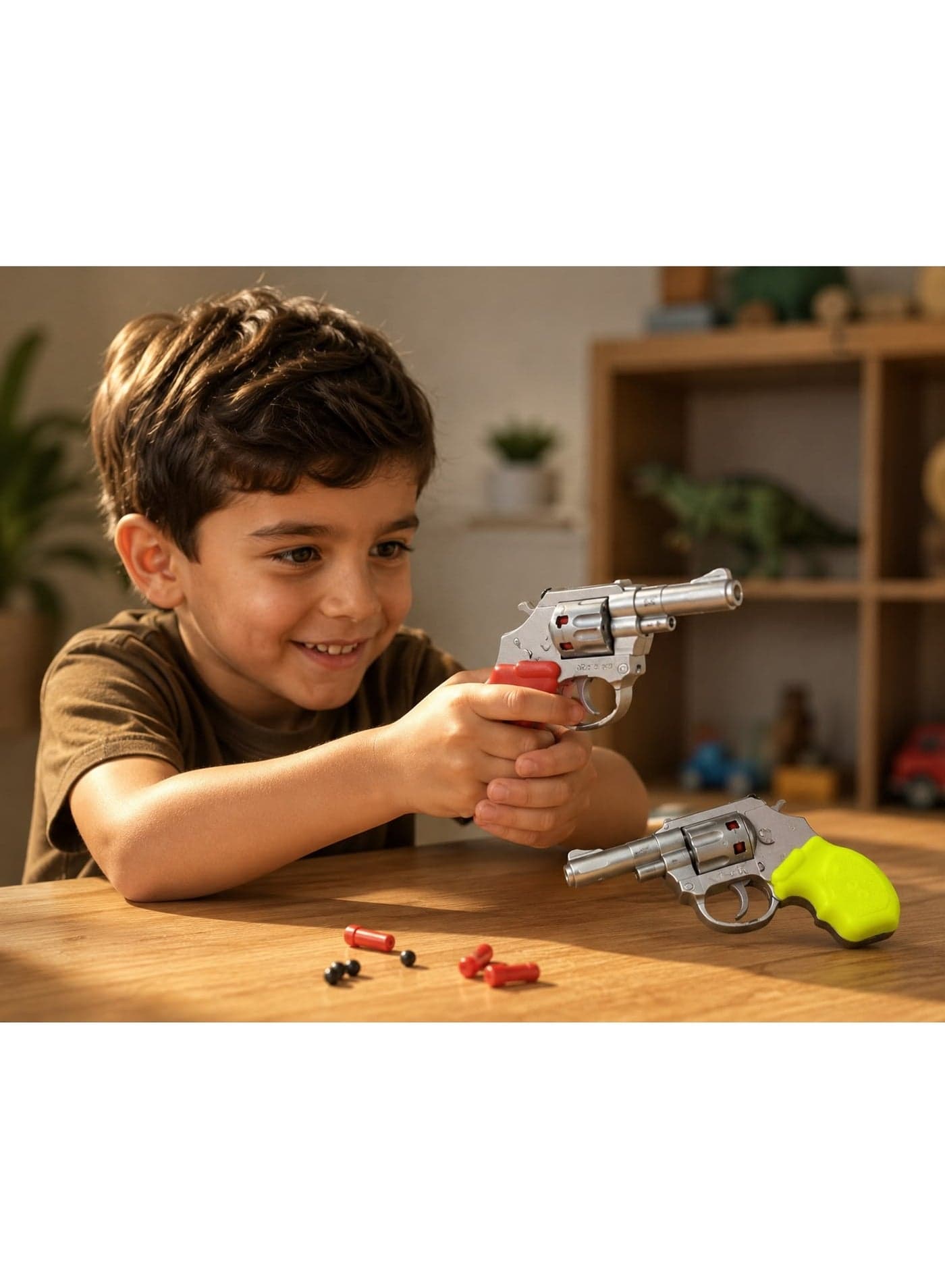 Children's toy gun for active play, classic and durable design with a colorful handle, 1 piece - First Choice Blasters & Foam Play (٤)