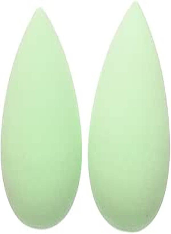 G-Beauty Sponge Mini Beauty Blender With Smooth Texture For Foundations And Creams Set Of 2 Pieces - Green Make Up Sponges