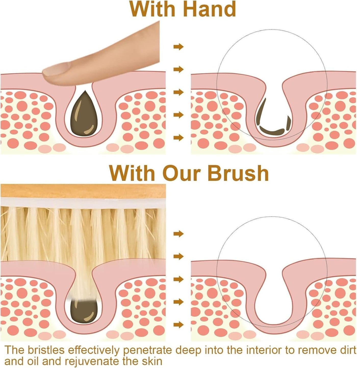 Natural Wooden Shower Body Brush with Extra-Long Handle – Exfoliating Dry & W... (6)