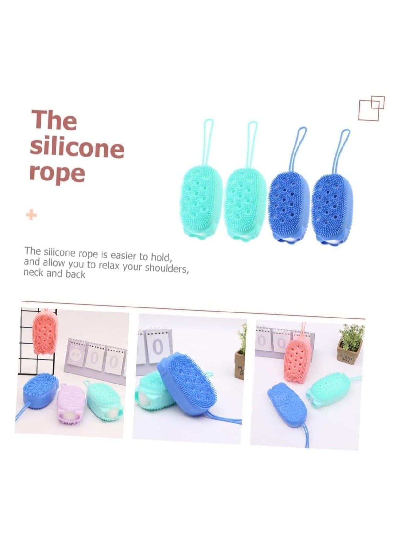 Soft Silicone Loofah with Bouncy Sponge – Multicolor Loofahs, Sponges & Poufs (3)