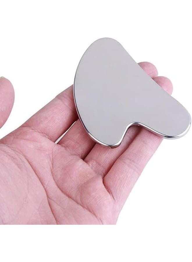 Stainless Steel GuaSha Facial Massager Tool for Body, Face, Neck and Eyes (2)