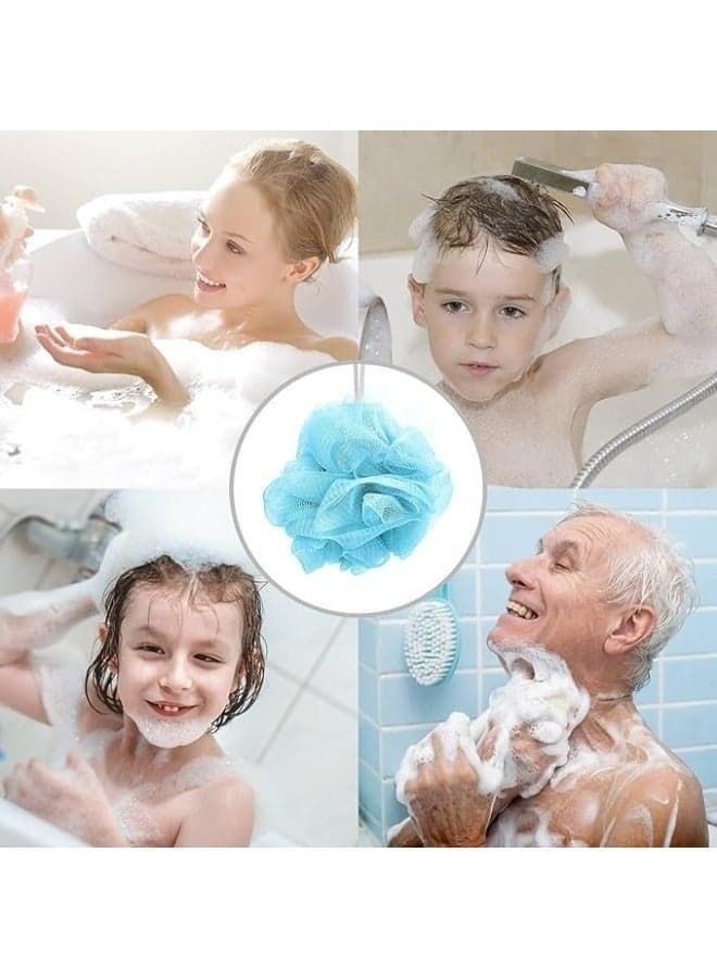 2Pcs Loofah Shower Pouf Bath Sponge with Back Scrubber – Body Exfoliating Puff Sponge for Shower and Body Wash, Creates Rich Lather, Deep Cleansing and Dead Skin Removal, Soft and Durable, Suitable for Women and Men (٥)