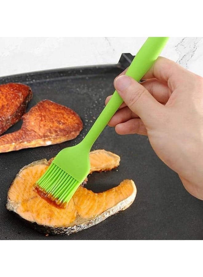 Silicone Oil Brush for Cooking and Baking, Food Grade BBQ Basting Brush for Oil, Butter, Sauce and Marinade, Heat Resistant Kitchen Pastry Brush, Multicolor Grilling Brushes (٥)