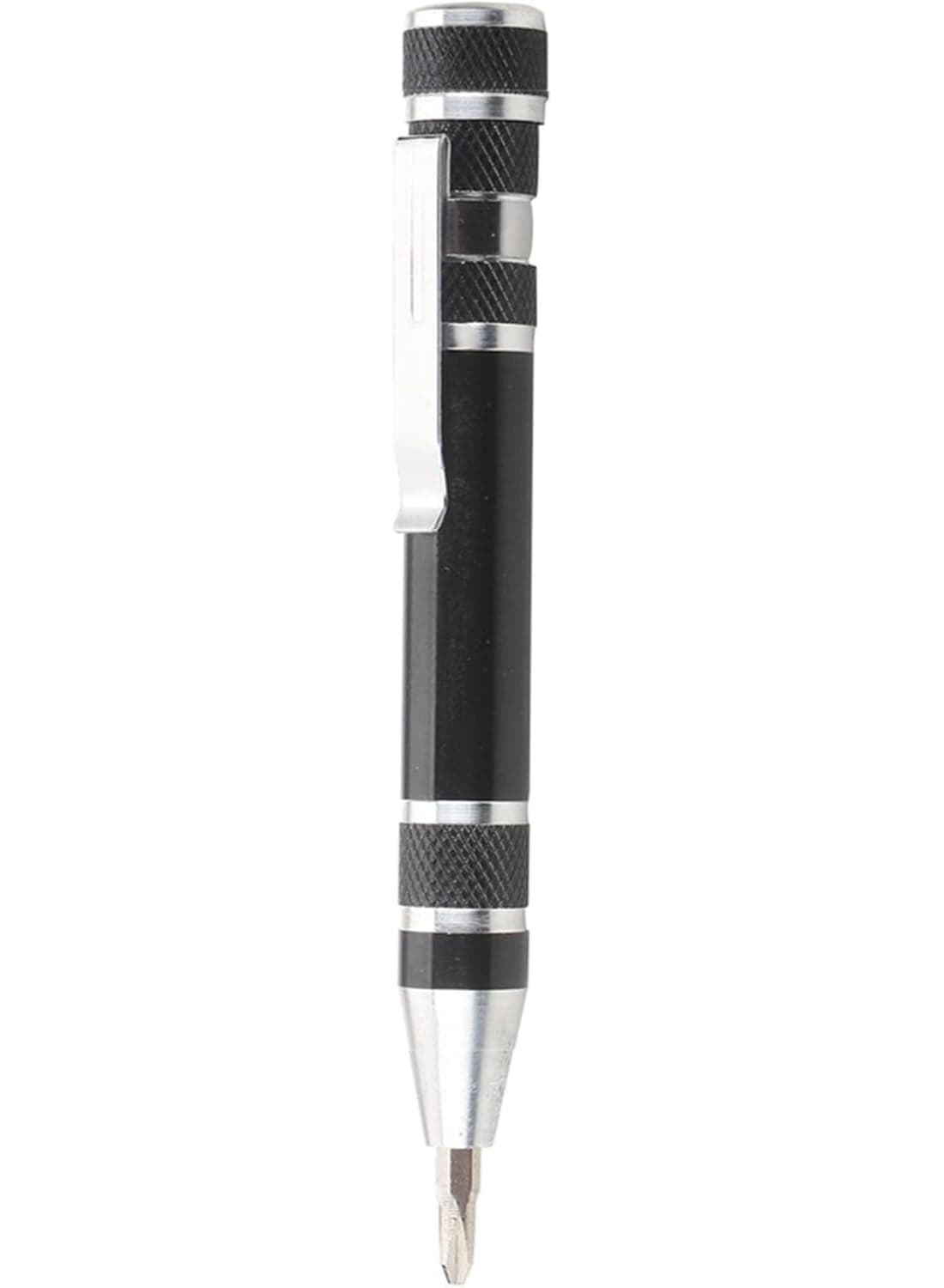 8 in 1 Multifunctional Pen Screwdriver, Portable Pocket Repair Tool with Replaceable Bits (٧)