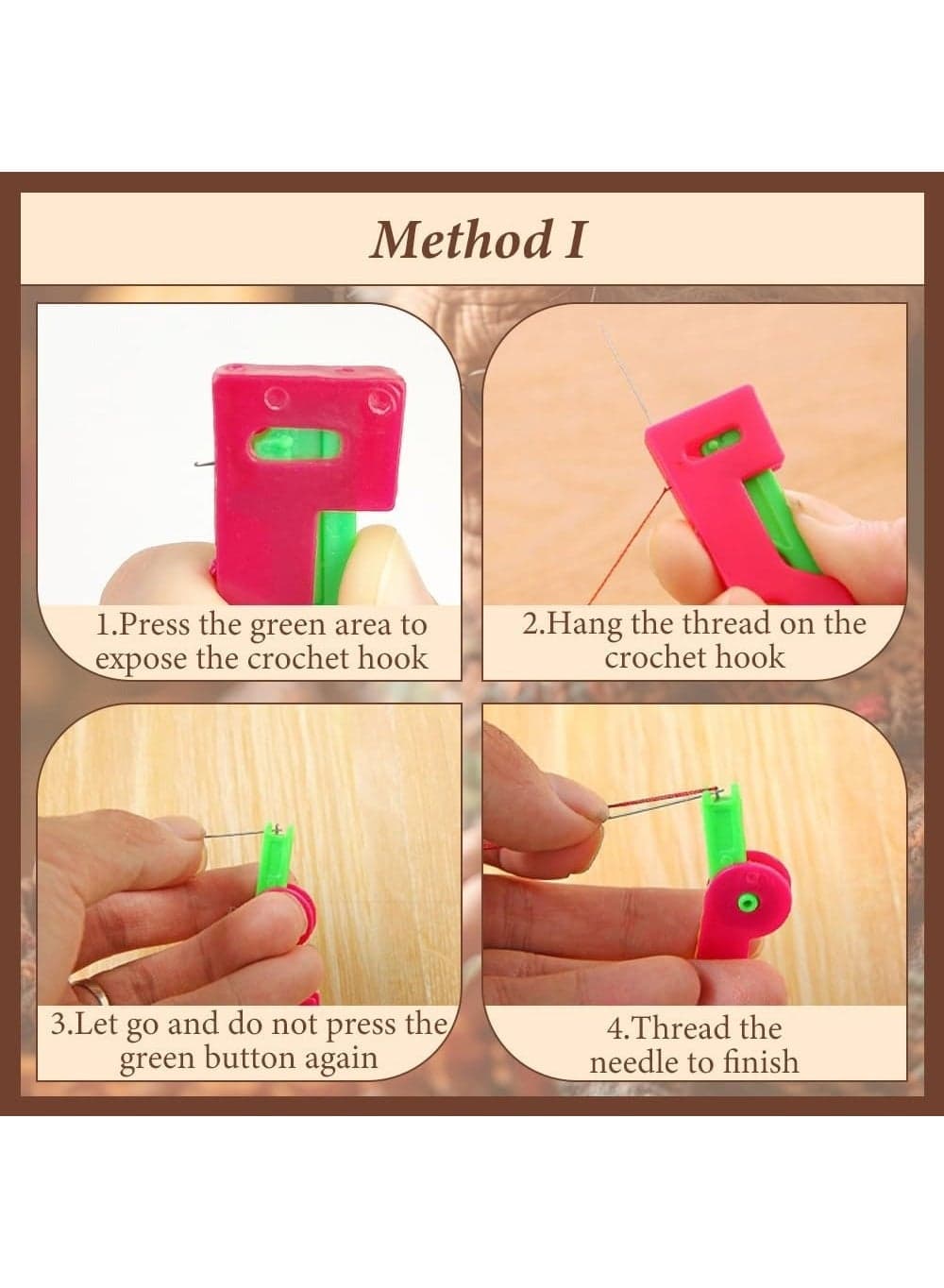 Needle Threader, Hand Sewing Tools for Embroidery, Cross Stitch, Quilting (Random Colors) - Thickened Version DIY Craft Accessories (٤)