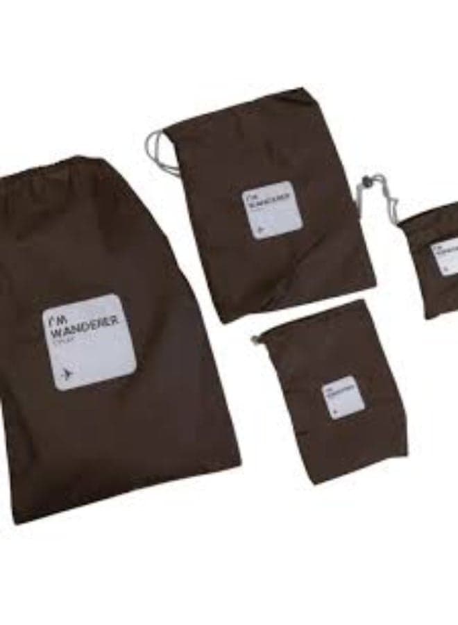 Waterproof drawstring storage bag set for storing shoes and cosmetics. Portable storage bag for holidays and business trips. Convenient and organized. Consists of 4 pieces and different sizes (40cm, 28cm, 20cm, 14cm). Cosmetic & Toiletry Bags (4)