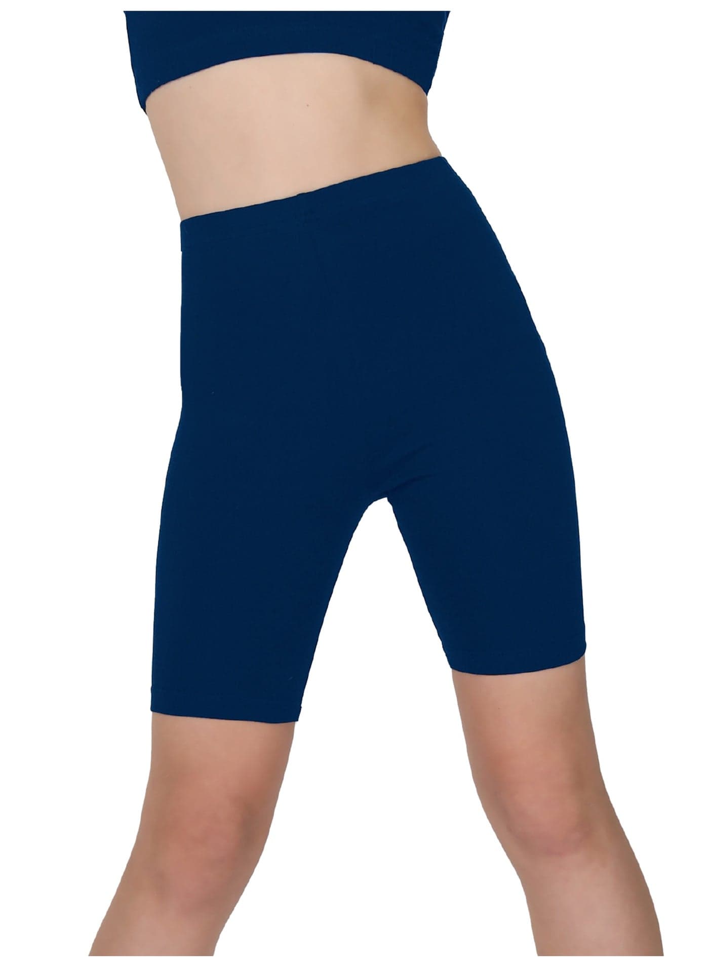 Basic Short Cotton For Girls'- Navy