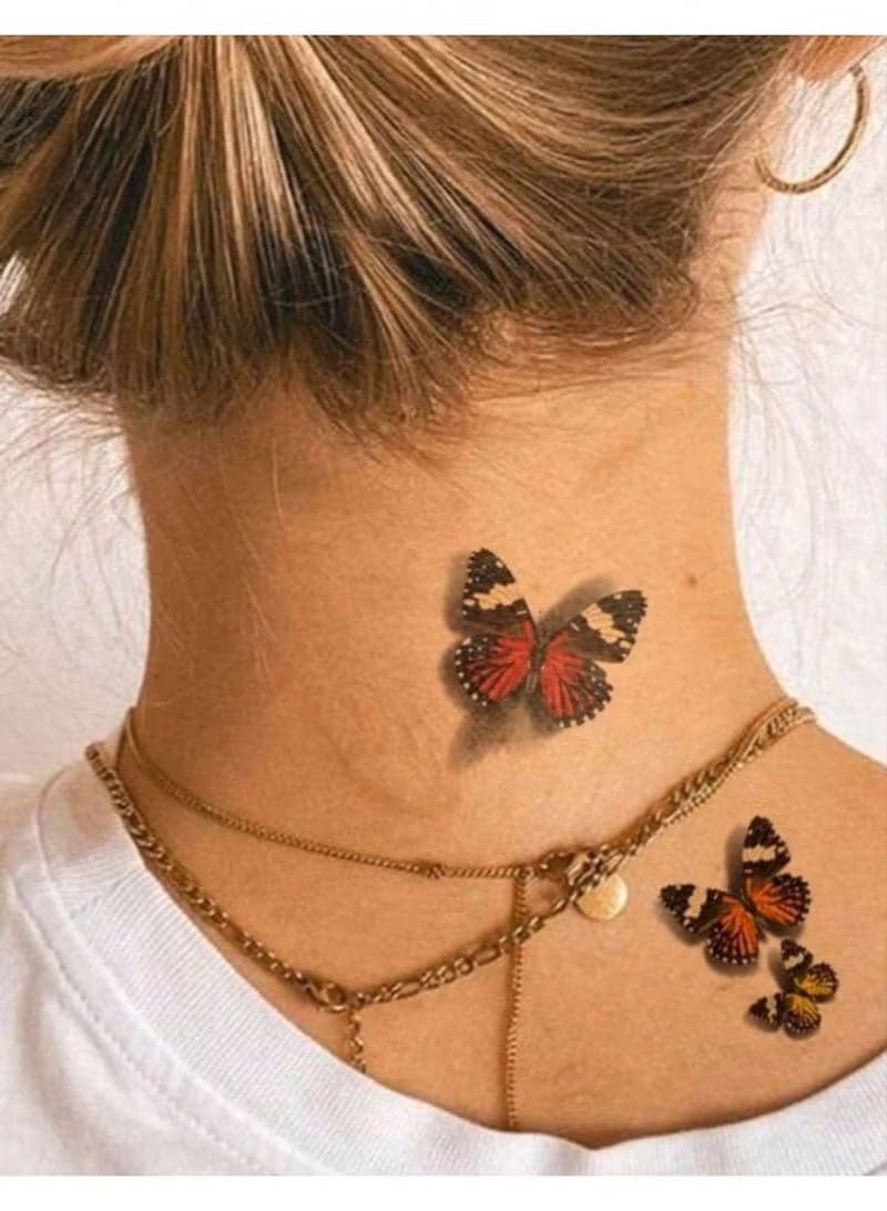 Waterproof Temporary Tattoo Stickers for Women Realistic Cherry 2Pc Makeup Tools & Accessories (٧)