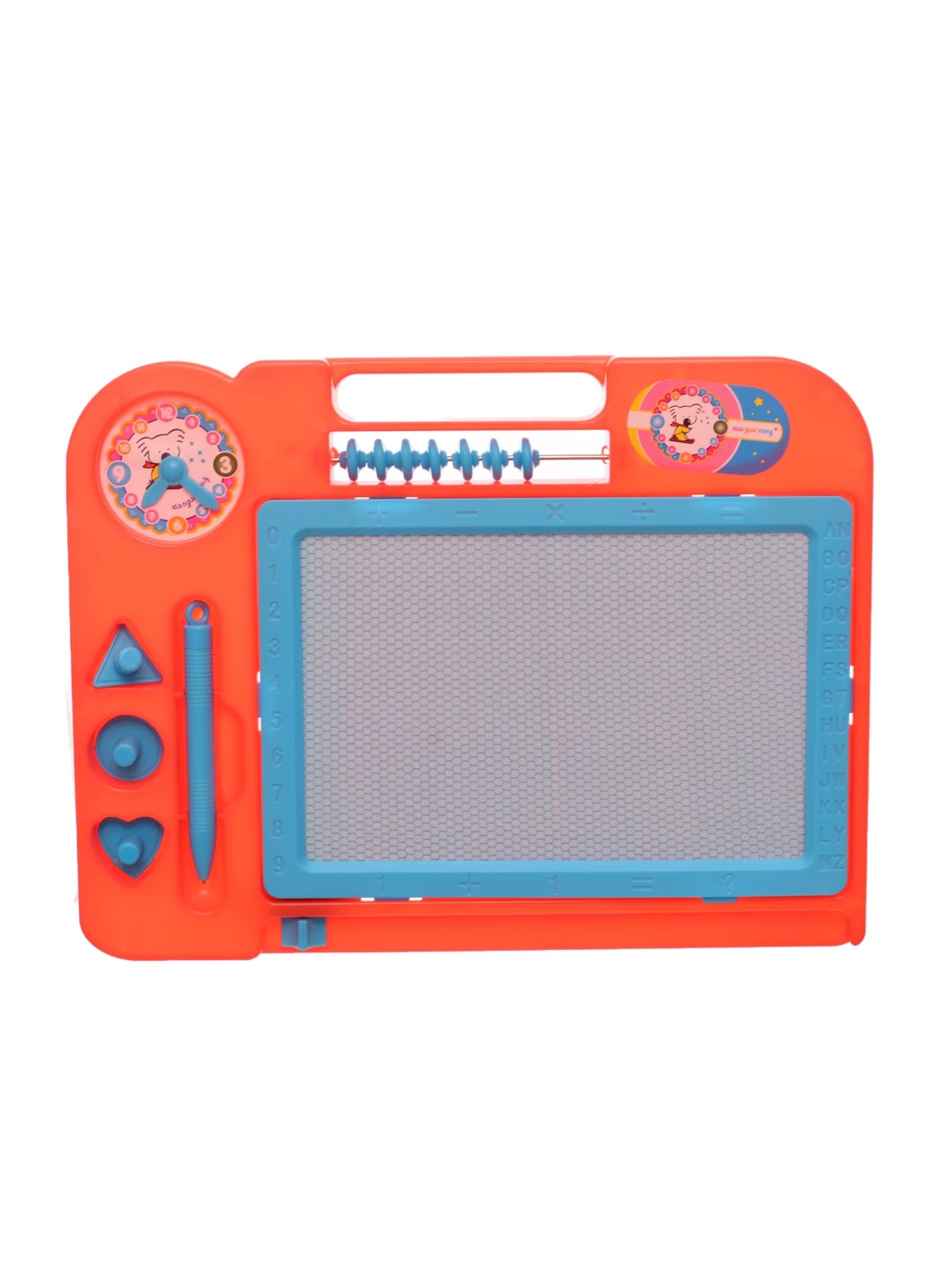 Plastic Large Magnetic Erasable Drawing And Writing Board Cute Modern Design Equipped With Creative Educational UAS Operations Aiming To Teach Children All Mathematical Skills - Red Easel-style Dry Erase Boards