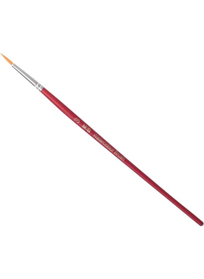 Watercolor Round Brush, Smooth Art Painting, Synthetic Bristles, No. 3 Arts & Craft Brushes (٢)