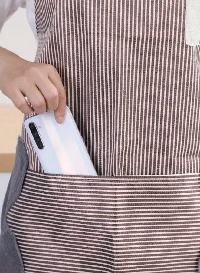 Waterproof Kitchen Apron with Front Pockets - Multi Colors, - with Microfiber Towel Sides for Wiping Hands, Waterproof and Oil Resistant, Suitable for Men and Women, Restaurant and Cafe Cloth Apron, Unisex Cooking and Baking Apron with Pockets and Dirt-Resistant Fabrics (٣)