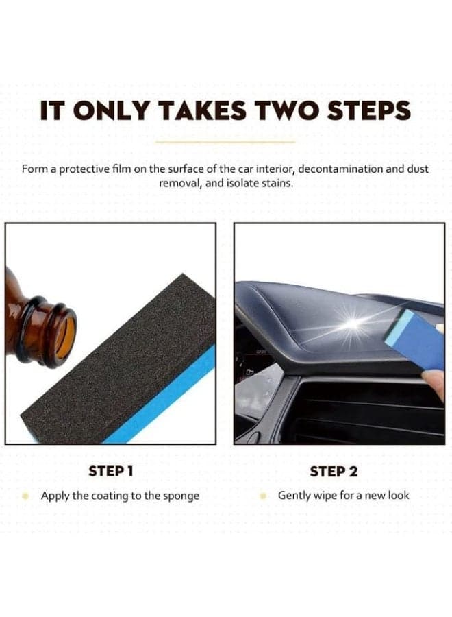 Car Dashboard, Plastic & Leather Polish – Crystal Coating with Long-Lasting Shine Over One Month – Safe for All Types of Plastic & Leather – UV Resistant (٥)