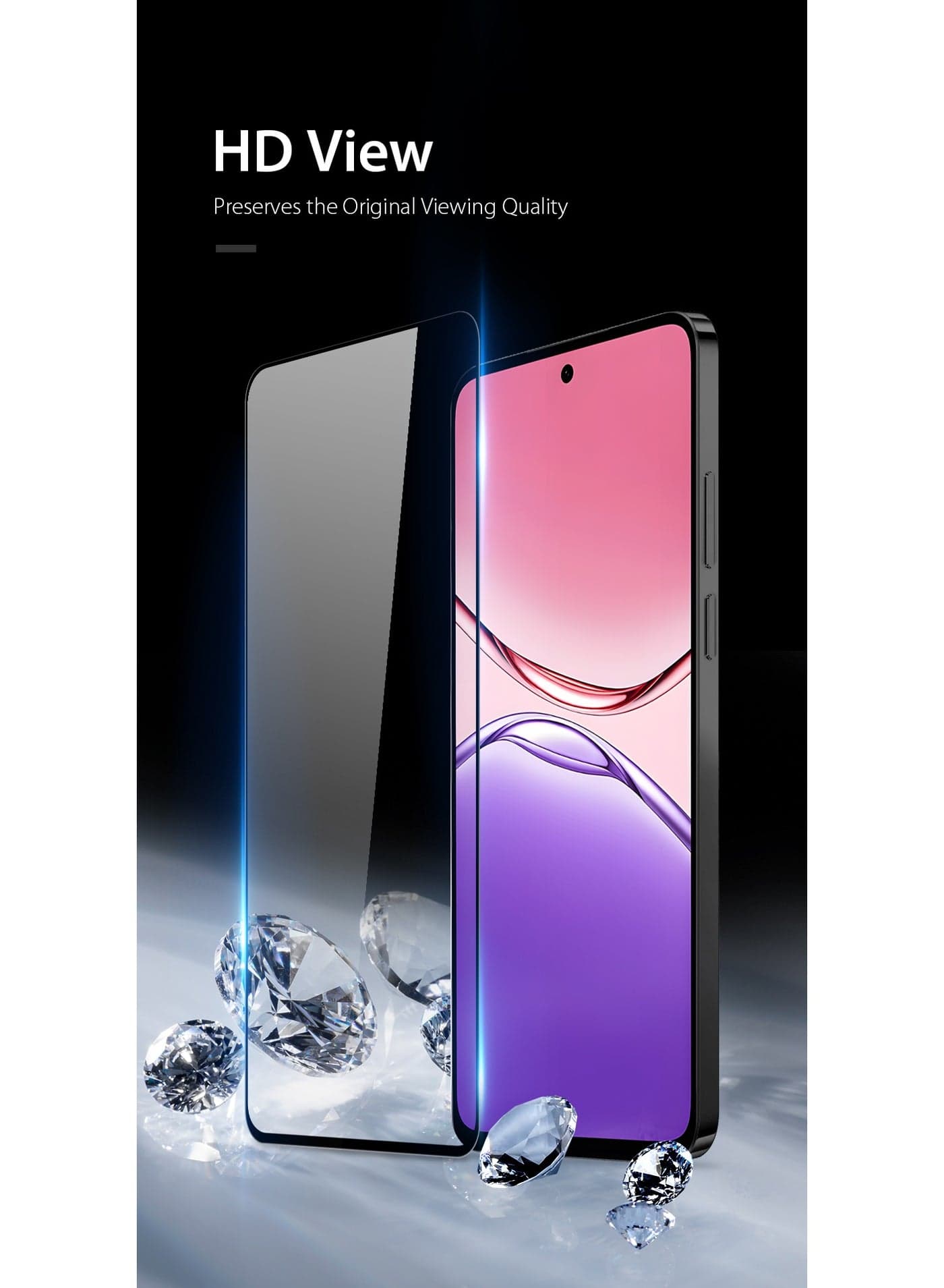 Tempered Glass Screen Protector, 9H Hardness Anti-Scratch Tempered Glass flim, Case Friendly,Anti-Scratch For Oppo A5 Pro 4G/5G / Oppo A5 4G Mobile Screen Protectors (٣)