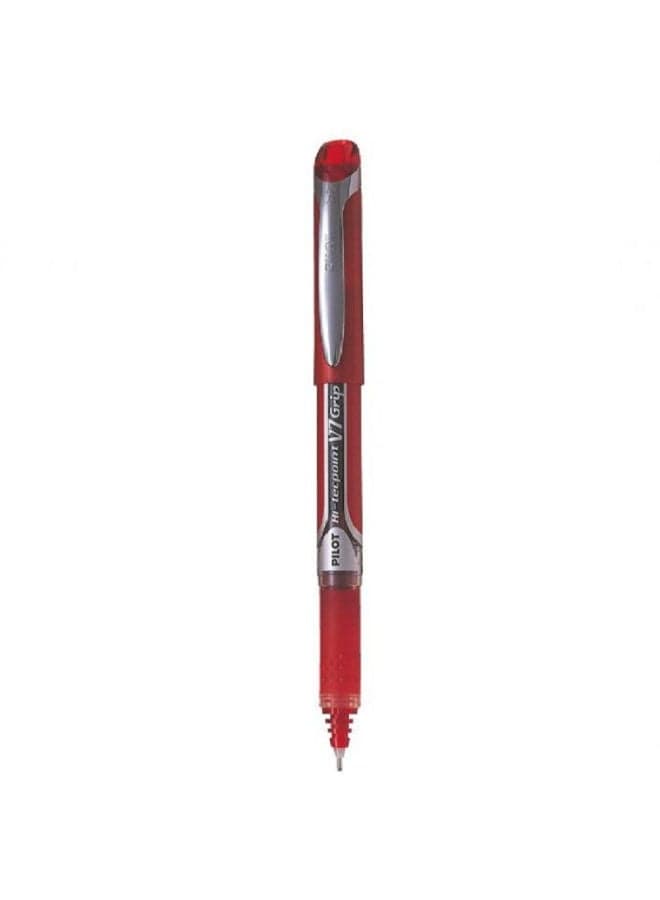 Hi Tecpoint pen V7 Grip 0.7 Mm, Red Rollerball Pens